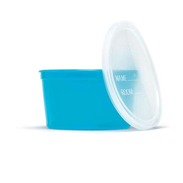 Container Denture Plastic 8 oz Aqua 250/Case
